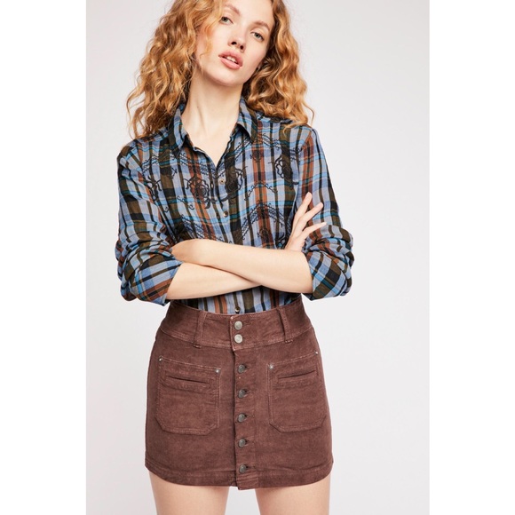 ❌SOLD❌Free People Joanie Corduroy Skirt - Picture 2 of 4